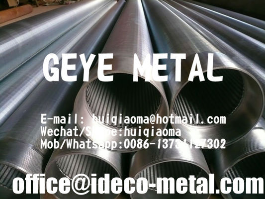 الصين أنابيب ووصلات شاشة جونسون ذات الفتحات للآبار المائية، أنابيب ترشيح سلكية إسفينية متينة ذاتية التنظيف للتحكم في الرمال المزود