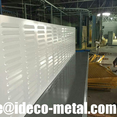 جدران السياج الصوتي المسمم المثقوب بالمعدن المزود