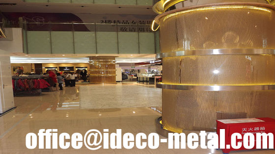 الخيوط المنسوجة المرنة العمارة الشبكة الزخرفية لشاشة واجهة في أسلاك النحاس / النحاس المزود