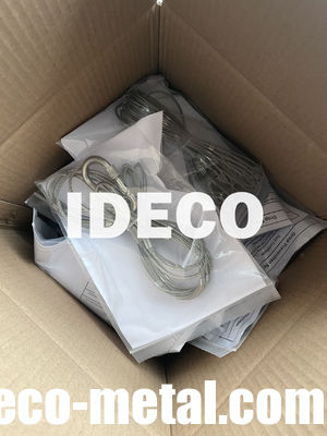 سلك الاحتفاظ الثانوي، سلك الاحتفاظ بالأربطة مع خطافات زنبركية/مشبك، كابلات من الفولاذ المقاوم للصدأ وحلقات تسلق المزود