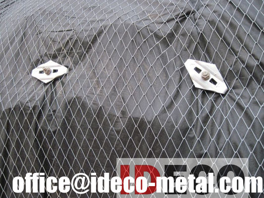 شبكة مزدوجة تويست Rockfall Tecco Mesh 65 مم × 65 مم حجم الشبكة طلاء الزنك المجلفن الثقيل المزود