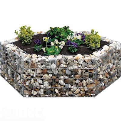 أسرة مرتفعة مصنوعة من أقفاص حجرية، أسرة حديقة مرتفعة من الجابيون الملحوم المزود