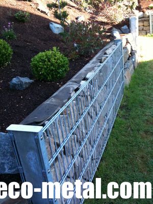 جابيون، جابيونات، حاجز بصري، سياج حجري، شبكة سلكية، أسوار حدائق، سلة حجارة المزود