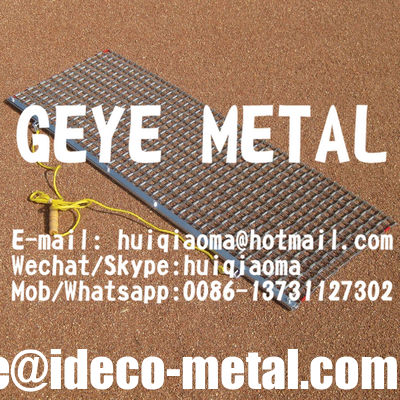 سجادات الصلب الصلب الصلبة للكرة القدم / ملعب السباقات الميدان الصفراء Soi التسوية ، سجادات الصلب الشبكة السحب ، شاشات السحب المعدنية المزود