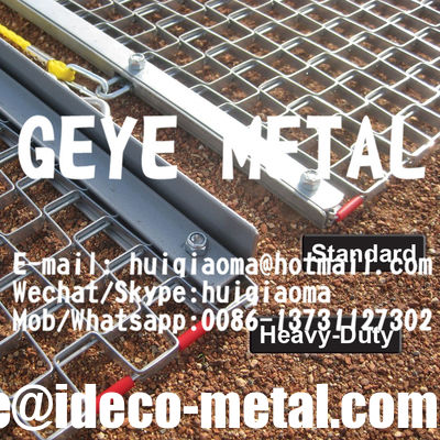 سجادات الصلب الصلب الصلبة للكرة القدم / ملعب السباقات الميدان الصفراء Soi التسوية ، سجادات الصلب الشبكة السحب ، شاشات السحب المعدنية المزود