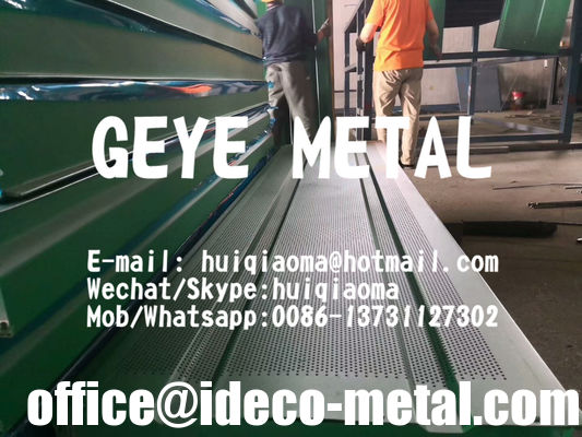 الحاجز الصوتي المعدني الممتص، الحاجز الصوتي لوحات الحائط،ممتص الصوت (ثقب مستدير مثقوب) المزود