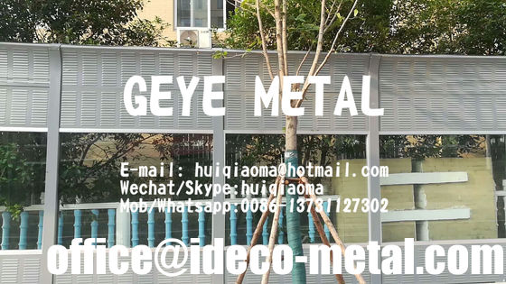 جدار حاجز الصوت/الضوضاء الشفاف (مركب معدني وبولي كربونات PC) المزود