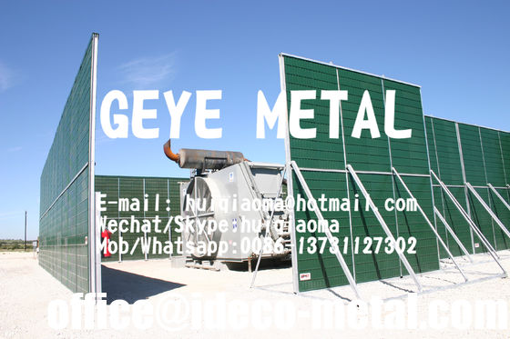 لوحات صوتية مودولية من الفولاذ المنفجرة ، حواجز صوتية متنقلة ، سياج صوتي مضاد للضوضاء المزود