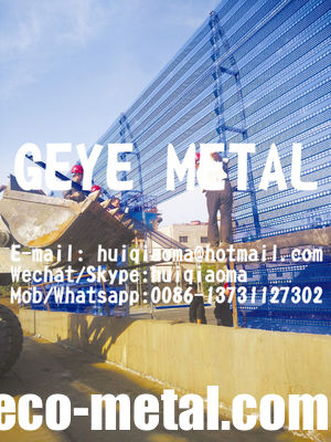 سياج واقٍ من الرياح أحادي الجدار للتحكم في الغبار، سياج رياح مثقب من الصلب لمكبات الفحم لمحطة الطاقة الحرارية المزود