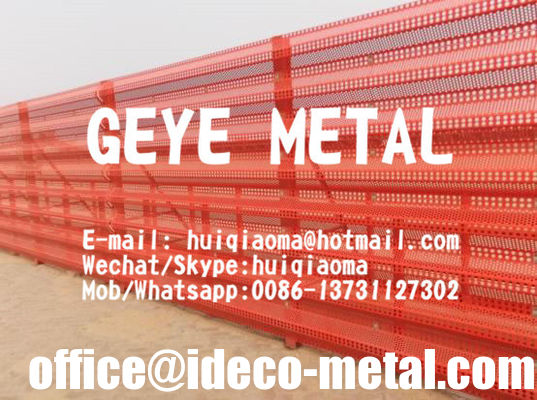 حواجز رياح مثقبة محمولة، حواجز رياح فولاذية متحركة، سياج مؤقت مسامي للرياح والغبار المزود