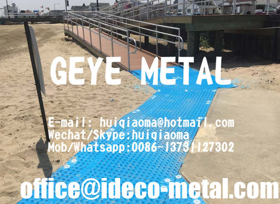 سجادة الوصول إلى الشاطئ المتنقلة في المنتجع ، أسطح الطرق المحمولة ، سجادة الطرق المؤقتة HDPE / UHMWPE المزود