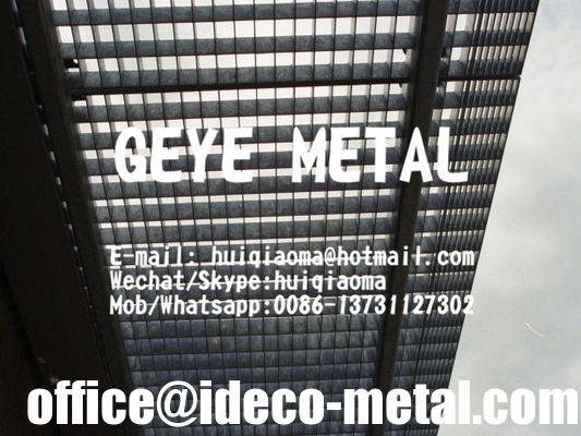 حفرة ألومنيوم مسطحة مقفلة بالضغط، سقف معماري بشبكة ألومنيوم مقفلة بالضغط المزود