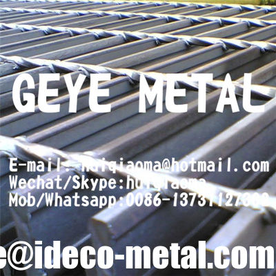 شبكات فولاذية عادية على شكل I-Bar، شبكات قضبان معدنية ملحومة للمنصات والأرضيات وأغطية الخنادق المزود