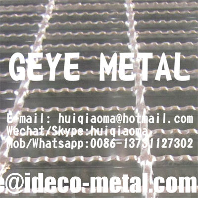 شبكات فولاذية مسننة على شكل I، شبكات معدنية ملحومة مضادة للانزلاق للممرات، شبكات أمان الطرق المزود