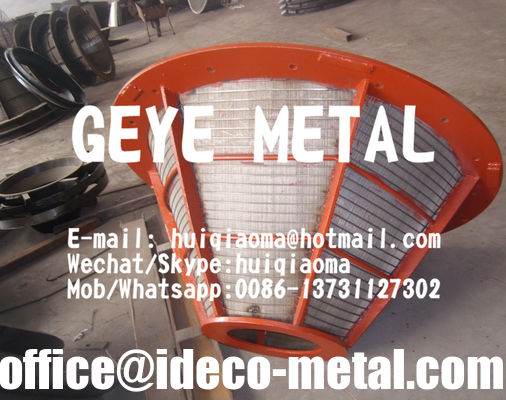 سلاسل الشاشة السلكية المركزية، سلة سلة السلكية المركزية، سلاسل مخروطية مركزية ثلاثية الأسلاك المزود