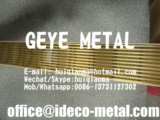 النحاس / النحاس / الذهبية الفولاذ المقاوم للصدأ حمام دش مجرى الصرف الصحي، خطية الأرضية الصرف السلكية سلاسل السكين المزود