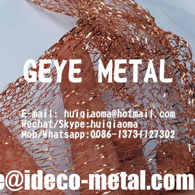 شرائط شبكية نحاسية مسطحة وناعمة، أكمام شبكية نحاسية مجدولة لمكتمات الشاحن التوربيني، كاتمات الصوت، المرشحات المزود